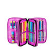 Picture of SEVEN SHADOWS OF COLOUR 3 ZIP PINK FILLED PENCIL CASE